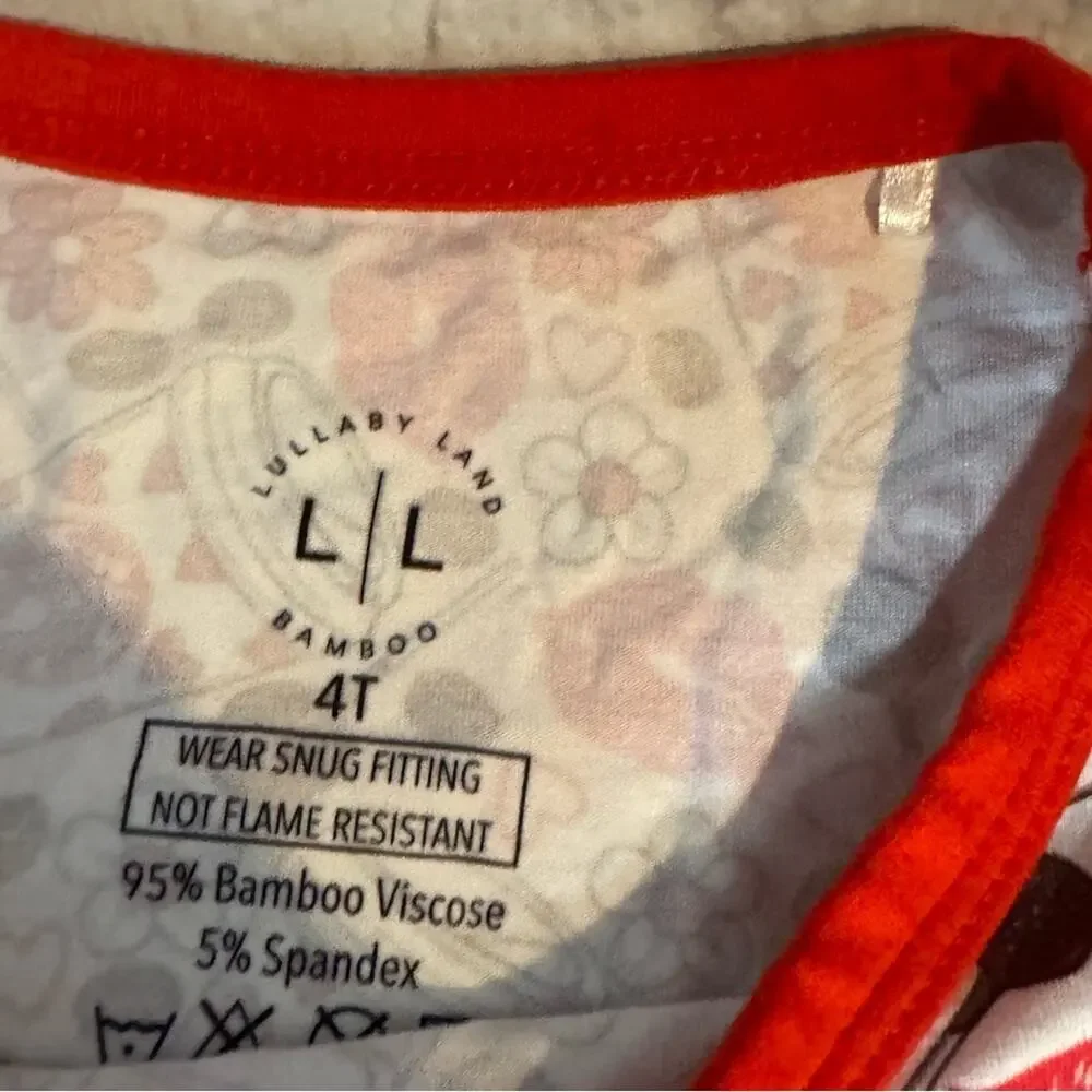 Lullaby Land Bamboo Valentines Starbucks Bamboo Pajama Set